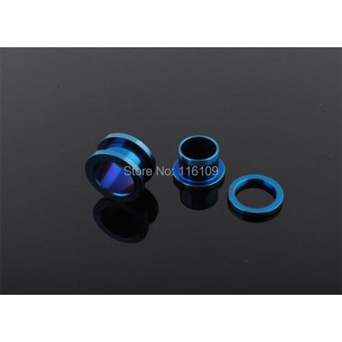 Steel Blue Titanium Anodized Flesh Tunnel 1.6mm-12mm Free Shipping Wholesale Body Piercing