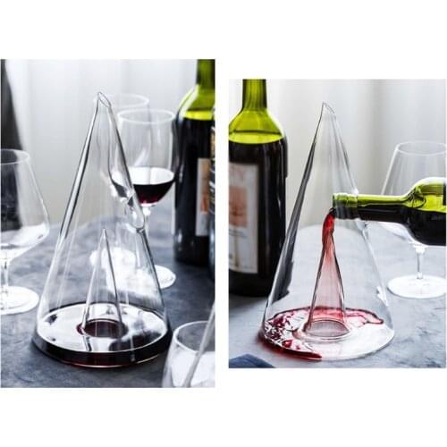 Glass Wine Decanter Pyramid Waterfall Whiskey Seperator Wine Pourer Divider Champagne Wine Accessories Bar Tools