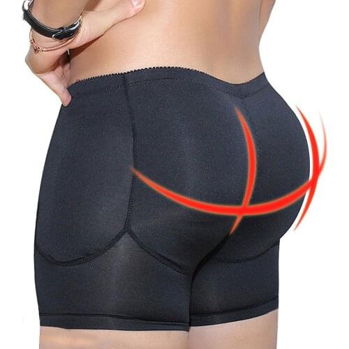 Mens Butt Shaping Enhancing Underwear Hip Padded Boxer Briefs Butt Lifter Shapewear Trunks Men Body Shaper Control Panties