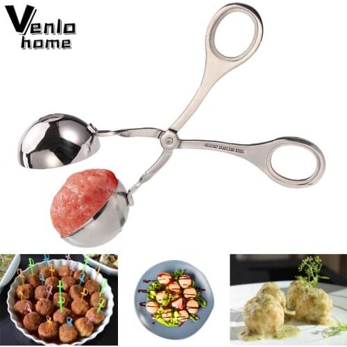 3.5/4.5cm Stainless Steel Meatball Maker Sandwich Stuffing Food Clip Meatballs DIY Beef Fish Meat Rice Ball Maker Kitchen Tools