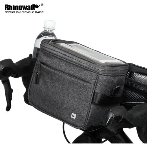 Rhinowalk Waterproof Bicycle Bag Touch Screen Handlebar Front Tube Bag Multifunction Shoulder Bag for Phone Camera GPS Container