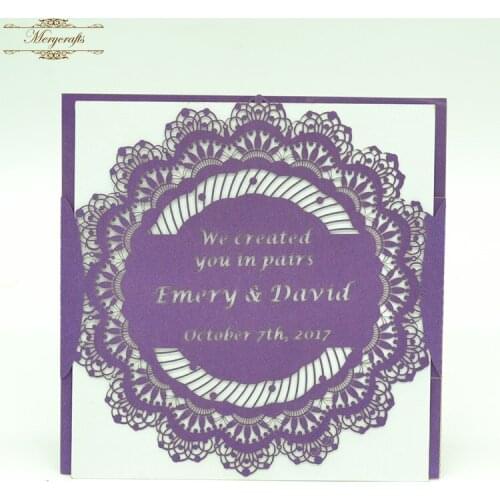 High quality laser cut invitation card wedding cards luxurious wedding envelopes