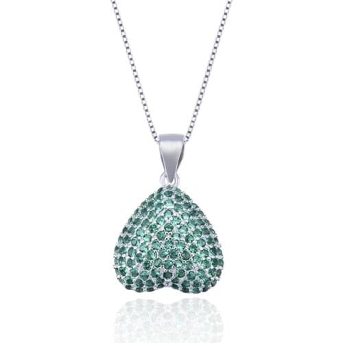 Fashion Women Pendant Pure 100% 925 Sterling Silver Clavicle Necklace Zircon Chain Gift For Girl Office Lady Jewelry Accessory