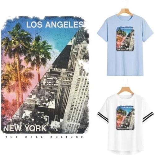 Badges City View Transfers Diy Accessory Clothes Decoration New Design Washable Print On T-Shirt Patch Iron On