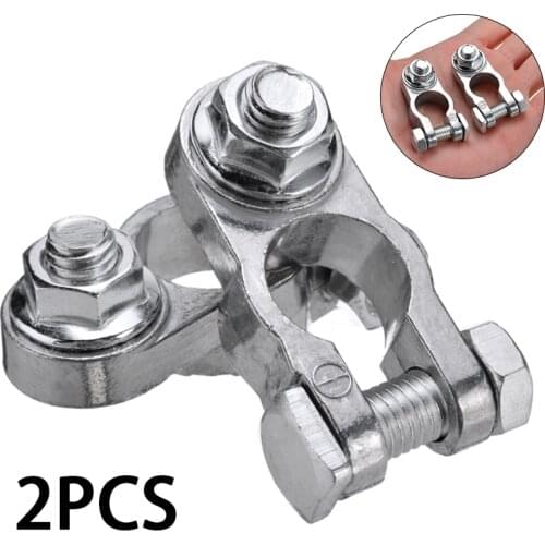 1pair Zinc Alloy Conductivity Universal Positive Negative Car Battery Terminals Clamp Connector For Auto Motocucle Boat