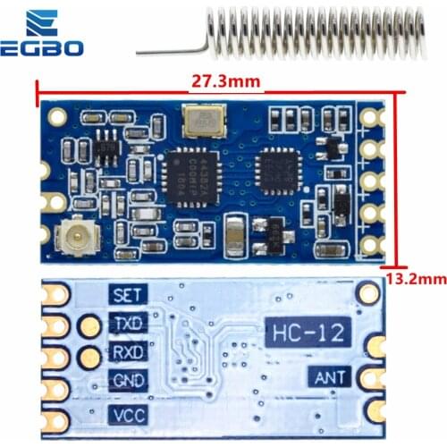 1PCS EGBO 433Mhz HC-12 SI4463 Wireless Serial Port Module 1000m Replace Bluetooth NEW