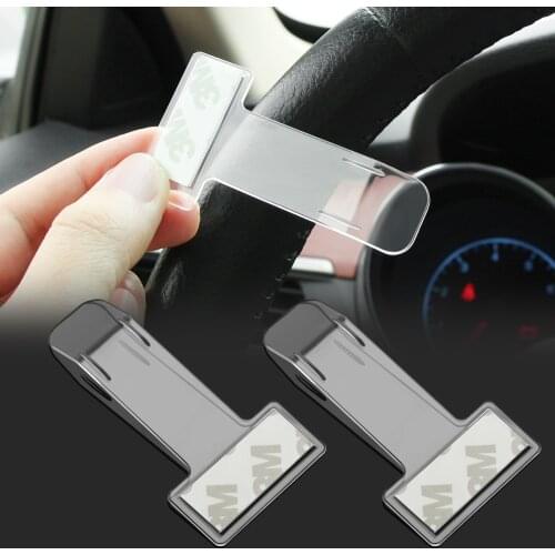 2pcs Car Vehicle Parking Permit Ticket Holder Self Adhesive Clear Windscreen For Fridge Note Holder Practical Sticker Universal