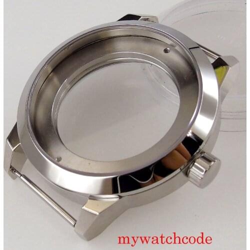 41mm 5ATM Waterproof Stainless Steel Men Watch Case Sapphire Crystal For MIYOTA 8215 ETA 2836 Mingzhu 2813 Automatic Movement