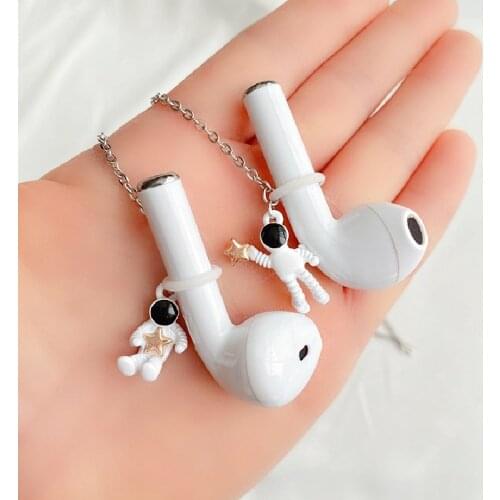 Anti-Lost Earphone Chain Astronaut Spaceman Prevent Falling Plastic Alloy Necklace Glasses Chain Adult Trend Jewelry Accessories