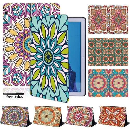 Tablet Case for Huawei MediaPad T5 10/M5 Lite/M5/MediaPad T3 10/T3 8 Inch with Folding Stand Function Cover Case + Stylus