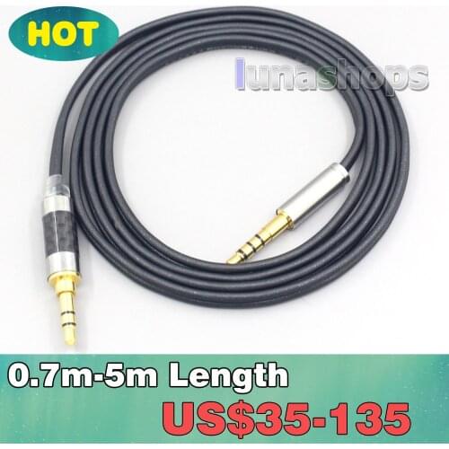 Black 99% Pure PCOCC Earphone Cable For Audio Technica ATH-WS660BT WS990BT WS1100iS ATH-M50xBT SR50 SR50BT LN007125