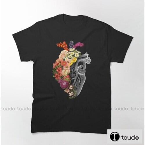 New Flower Heart Spring 100% Cotton Men T-Shirt Summer Loose Men/Women T Shirt Casual Short Sleeve MenS Anime T-Shirts