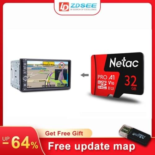 GPS map for 2 din car radio android Sygic GPS Navigation Maps free update micro SD card 32GB Europe Russia spain middle east