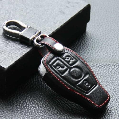Leather Key Holder Case Rings For Mercedes W202 W 210 W210 W211 Amg W204 C E S Cls Clk Cla Slk Ml Classe For Mercedes
