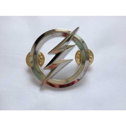 US Movie The Flash Metal Badges Silver Personality Badge Shirt Lapel Pin armyshop2008