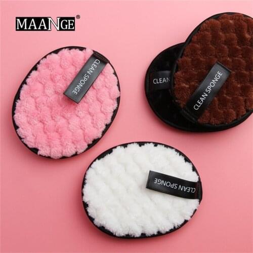 Soft Microfiber Makeup Remover Towel MAANGE 1Pc Microfiber Pads Remover Soft Towel Face Cleansing Makeup Clear Sponge 0321#30