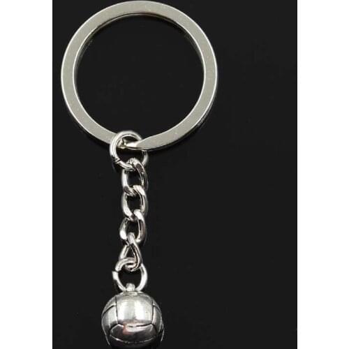 New Keychain 15x11x11mm 3D Volleyball Pendants DIY Men Car Key Chain Ring Holder Keyring Souvenir Jewelry Gift