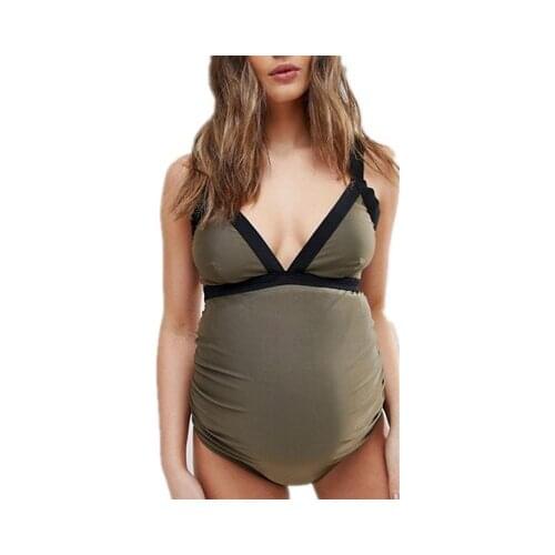 Maternal Swimwear Premaman One Piece Women 2021 Sport Swimsuit Plus Size Female Bathing Suit Beach Monokini Swim Wear Beachwear