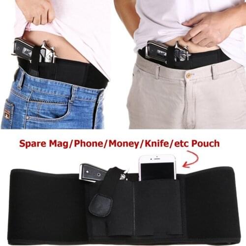 Hunting Tactical Concealed Carry Belly Band Gun Holster Universal Elastic Girdle Waist Belt Airsoft Glock Handgun Pistol Holster