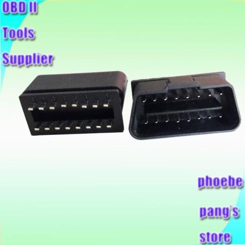 Wholesale 200pcs High Quality 16Pin OBDII OBD-II OBD 2 OBD2 Male Connector J1962m Plug Without Enclosure