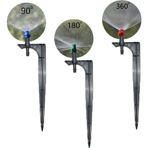 90/180/360 Degrees Refraction misting nozzle with 15cm support connection fog nozzle Sprayer 200pcs