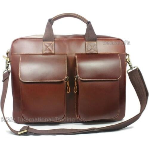Luxury Italian Genuine Leather briefcase men leather laptop case portfolio men briefcase business bag 15"laptop bag male attache