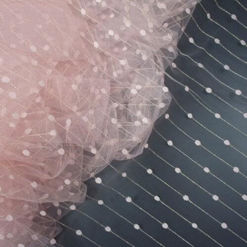 1yard 160cm wide Quality nylon encryption meteor shower jacquard mesh Openwork stitching lace fabric Multi-color spot