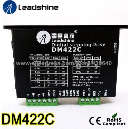 Step motor drive from famous brand Leadshine model DM422C 2 Phase Digital Stepper Drive Max 40 VDC and 2.2 A quick delivery