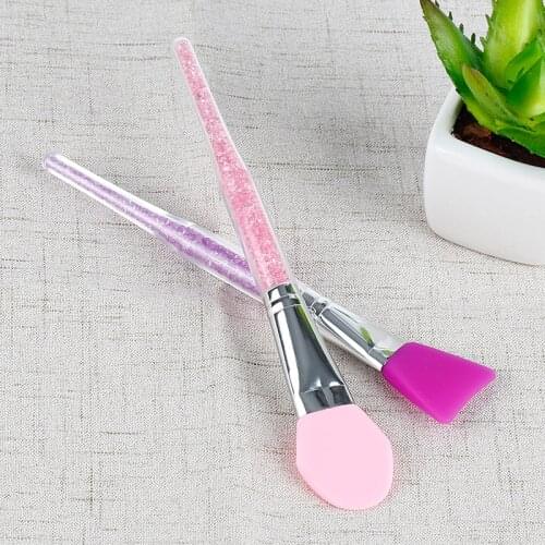 2 Colors Silicone Facial Mask Brushes Set Shining Handle Makeup Brushes Set Face Care DIY High Quality Makeup Tools Cosmetic