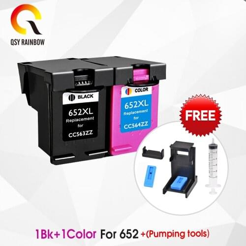 QSYRAINBOW 652XL ink cartridge replacement for hp652 HP 652 XL for HP Deskjet 1115 1118 2135 2136 2138 3635 3636 3835 4535