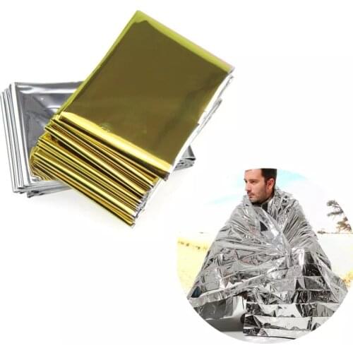 Outdoor Low Temperature Rescue First Aid Kit Insulation Blanket Campsite Keeping Foil Polyester Film Lifesaving Warm Insulation