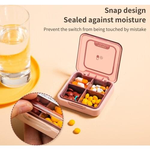 Pill Box Portable Small Mini Storage Box 7 Days Medicine Dispenser Portable Medicine Box