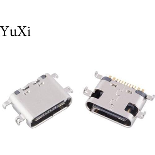 YuXi 10PCS/LOT Micro USB JACK 3.1 Type-C 16pin SMD 90 degree female connector For Mobile Phone Charging port Charging Socket