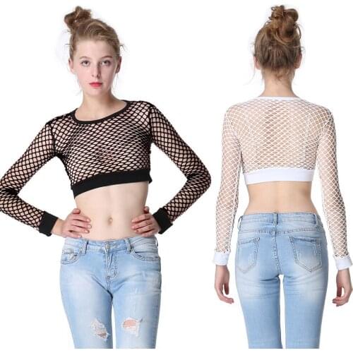 Ypser Womens Short Sleeve Mesh Crop Tops Sheer Blouse T Shirt Tee + 2Pair Pasties