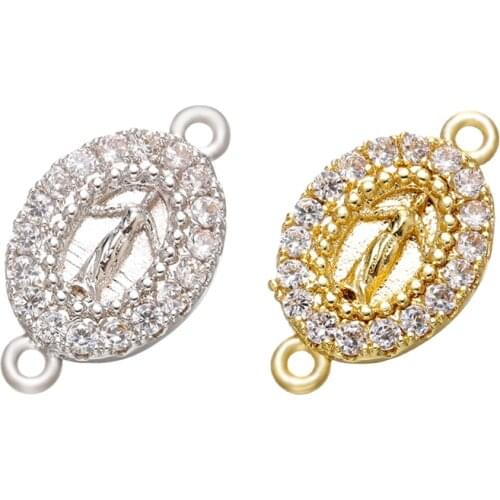 ZHUKOU 9x16mm crystal connector for jewelry making Bracelet Necklace Earring Making Findings Supplies Accessories model:VS454