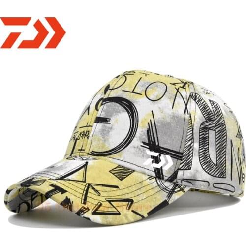 2021 DAIWA Sunshade Fishing Cap for Men Outdoor Sport Baseball Fishermen Hat Couple Summer DAWA Quick-drying Hiking Cycling Hat