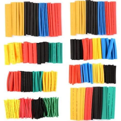 328Pcs 8 Sizes Multi Color Polyolefin 2:1 Halogen-Free Heat Shrink Tubing Tube Assortment Sleeving Wrap Tubes