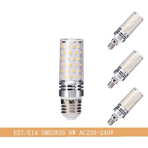 50pcs 12w E27 LED Lamp E14 LED Bulb SMD2835 Corn Bulb 86LEDs High Brightness Chandelier Candle Crystal Light Home Decoration
