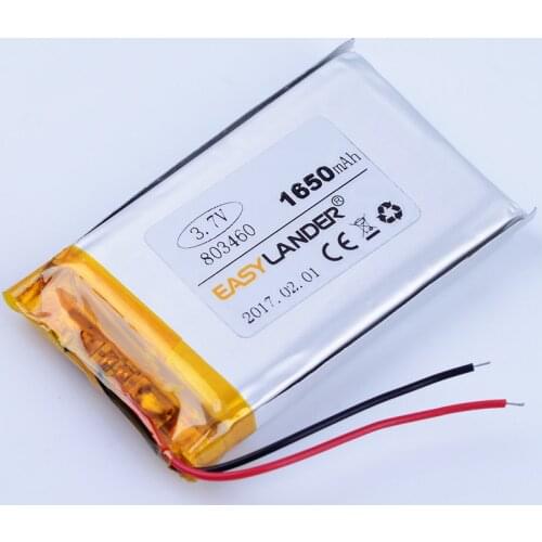 803460 3.7V 1650mAh Rechargeable li Polymer Li-ion Battery For mp3 mp4 GPS PDA speaker DVR small toys mobile power E-Book 083460