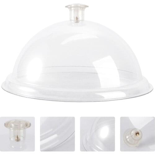 1Pc Acrylic Round Food Cover Durable Food Tent Food Insulation Lid for Home Bread Dessert Dish Transparent (8-inch 21c