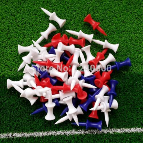 Free Shipping 100 pcs/bag Assorted 37mm Plastic Step Down Golf Tees Height Control, golf tee
