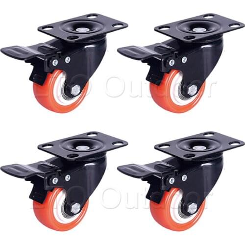 Heavy Duty PU Silent Wheel Furniture Caster Wear Resistant Furniture Caster Wheel Home Accessories