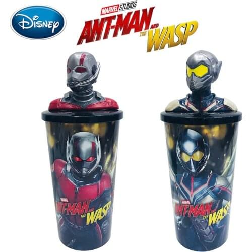 Disney Avengers Ant Man Anime Mini Doll Cup lid Decoration Collection Figurine Toys model Cup 600-700ml