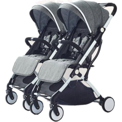 Twin Baby Stroller Convenient Folding Sitting and Lying Child Twin Baby Carriage For Newborn Boy Girl EU Country Shipping By UPS