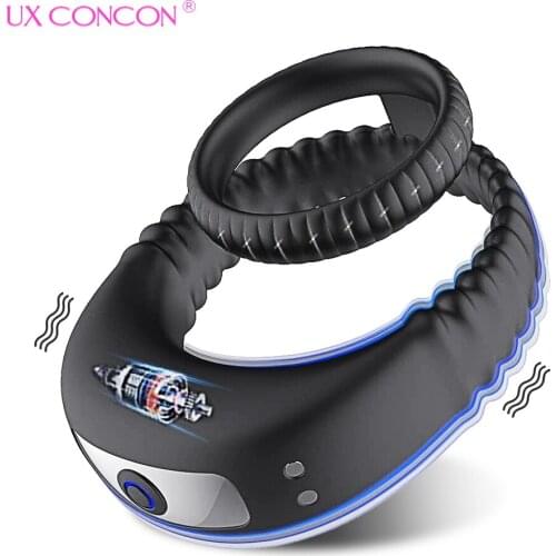 Vibrator Cock Ring Penis Delay Ejaculation Cockring on for Man Sex Toys for Men Couple Rings Penisring Toys for Adults 18