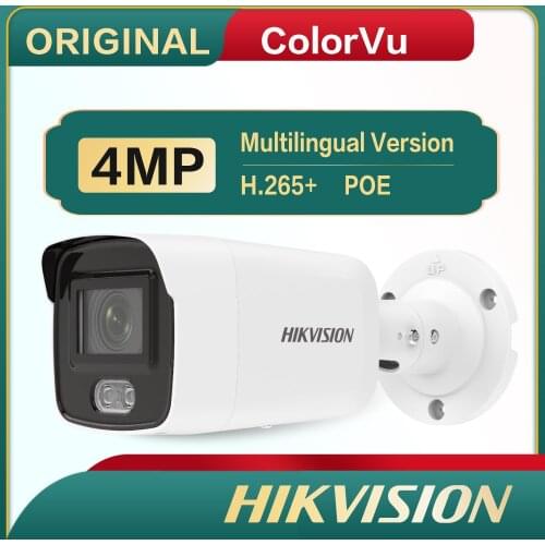 Hikvision DS-2CD2047G2-L 4 MP ColorVu Fixed Mini Bullet Network Camera Efficient H.265+ Compression Technology