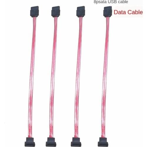 ANPWOO 8P SATA Data Cable, Transparent Red, Special Internal Wire for Security Monitoring Line Equipment