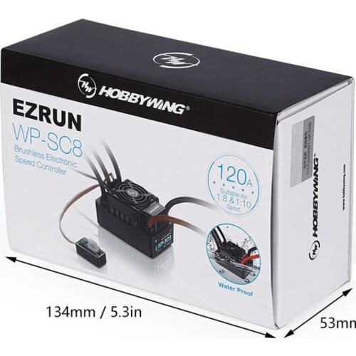 Hobbywing EZRUN WP SC8 120A Waterproof Speed Controller Brushless ESC for RC Car Short Truck
