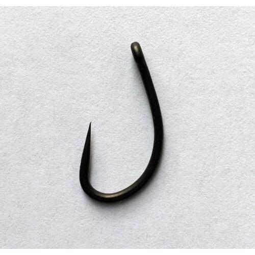 50PCS Wise Tackle Barbless Matt Black Coated Carp Hooks, Anti Snag Style - Various Sizes for Carp Fishings/Fishhooks
