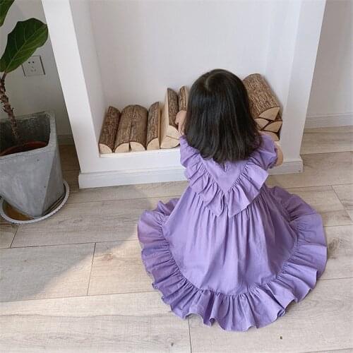 2021 Girl Summer Fashion Clothes Kids Children Short Sleeve Dress